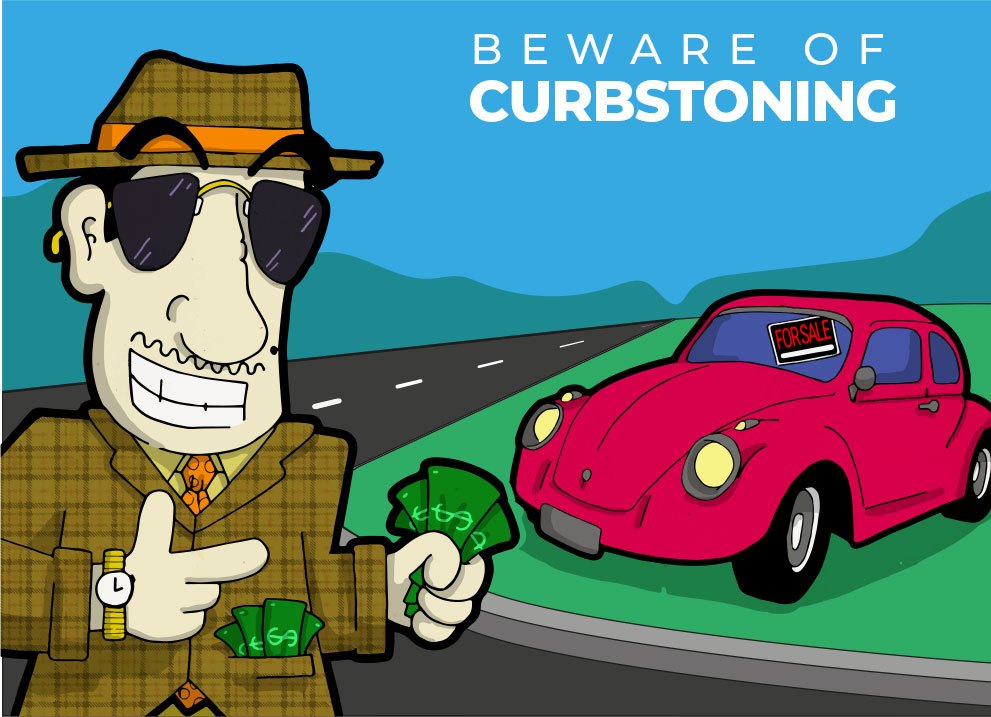 A Curbstoner selling a curbstoned vehicle