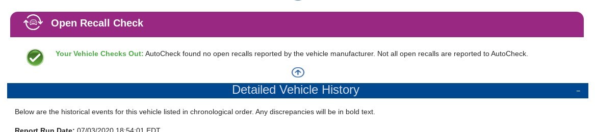 Open Recall Check