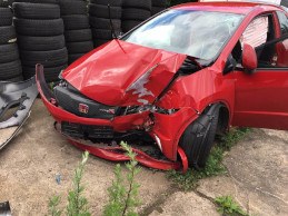 Damaged Honda Civic being sold