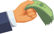 Cash being exchange for a used car